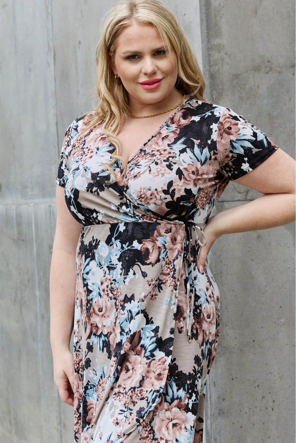 Heimish Give Me Roses Full Size Floral Maxi Wrap Dress-Heimish-Floral-S-Urbanheer