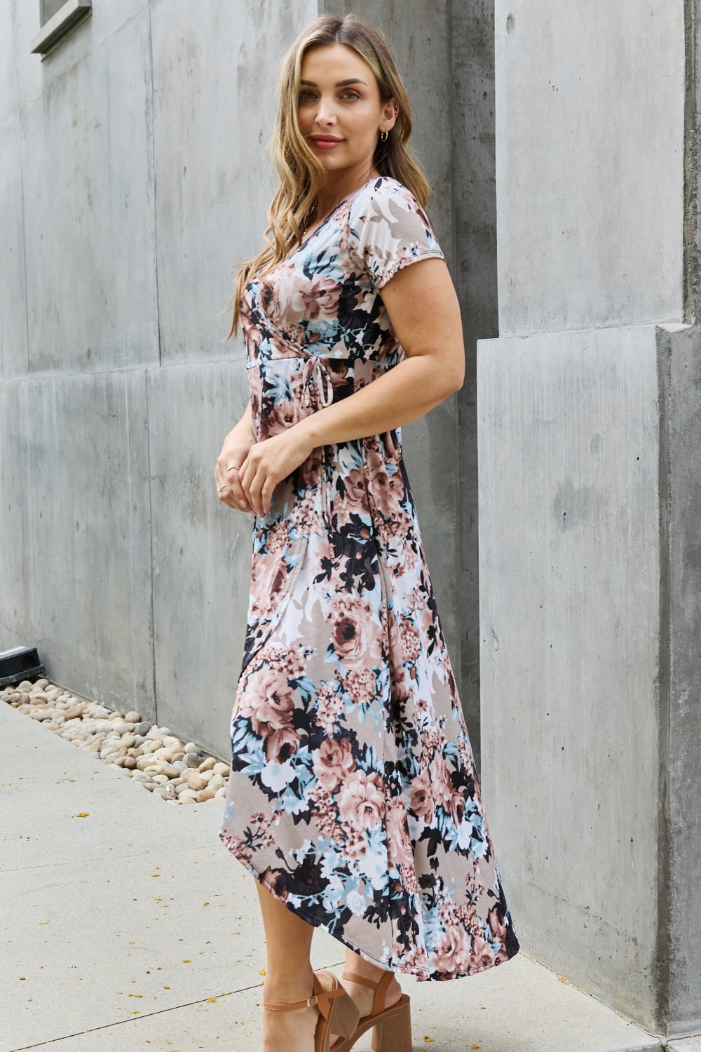 Heimish Give Me Roses Full Size Floral Maxi Wrap Dress-Heimish-Floral-S-Urbanheer
