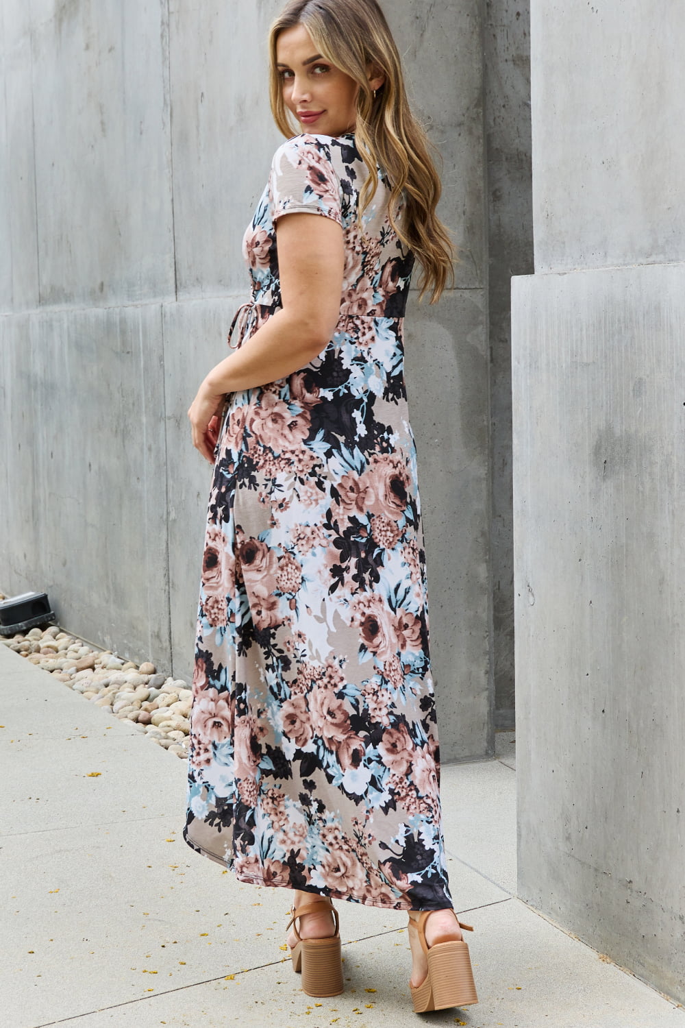 Heimish Give Me Roses Full Size Floral Maxi Wrap Dress-Heimish-Floral-S-Urbanheer