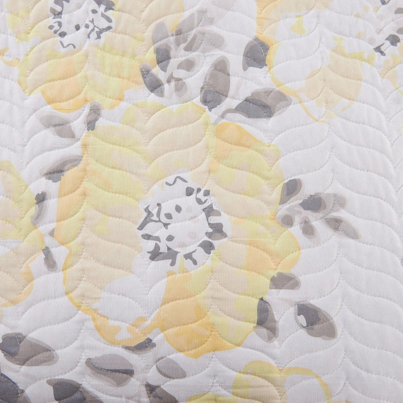 Helene Collection Floral Quilt Set-Set-BH Collective-Full / Queen-Helene - Yellow-Urbanheer