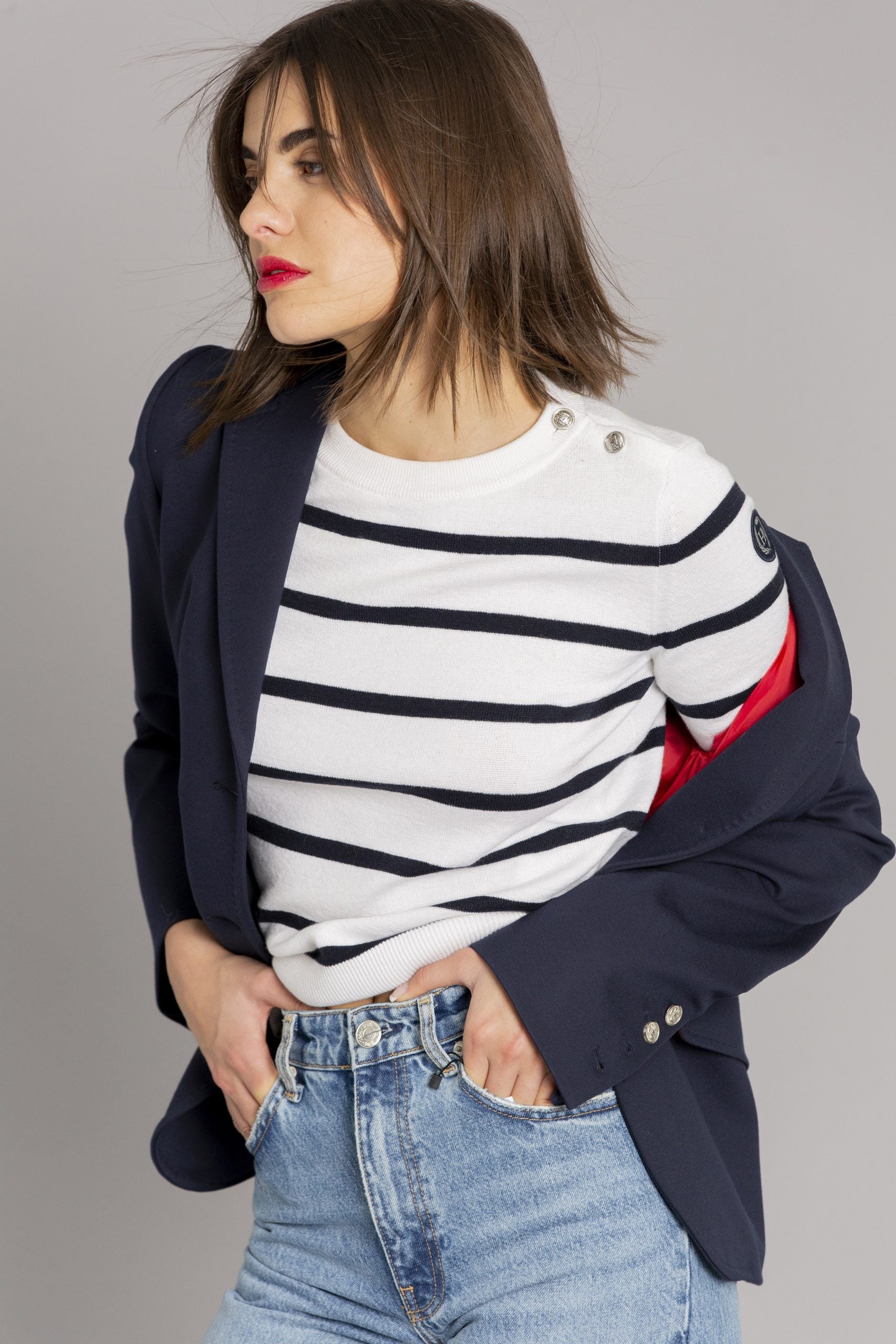 Henry Arroway Anjelica Blazer NAVY-Blazers-Henry Arroway-XS-NAVY-Urbanheer