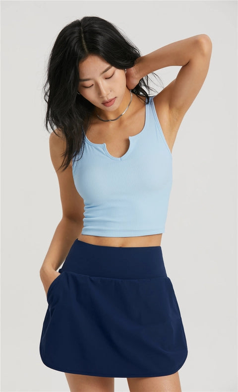 Hera Molded Cup Ribbed Everyday Tank Top Baby Blue-Tank Tops-91thelabel-S-Urbanheer