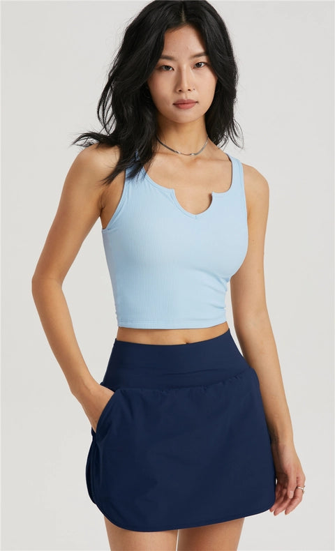 Hera Molded Cup Ribbed Everyday Tank Top Baby Blue-Tank Tops-91thelabel-S-Urbanheer