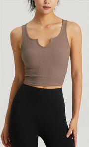 Hera Molded Cup Ribbed Everyday Tank Top Hot Cocoa-Tank Tops-91thelabel-S-Urbanheer