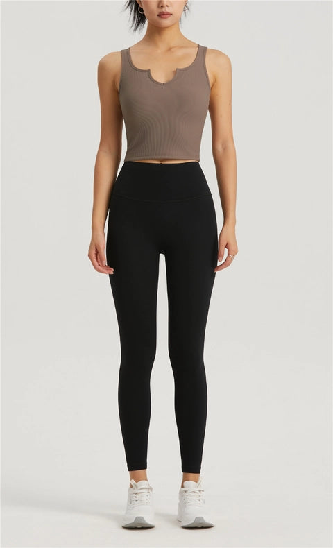 Hera Molded Cup Ribbed Everyday Tank Top Hot Cocoa-Tank Tops-91thelabel-S-Urbanheer