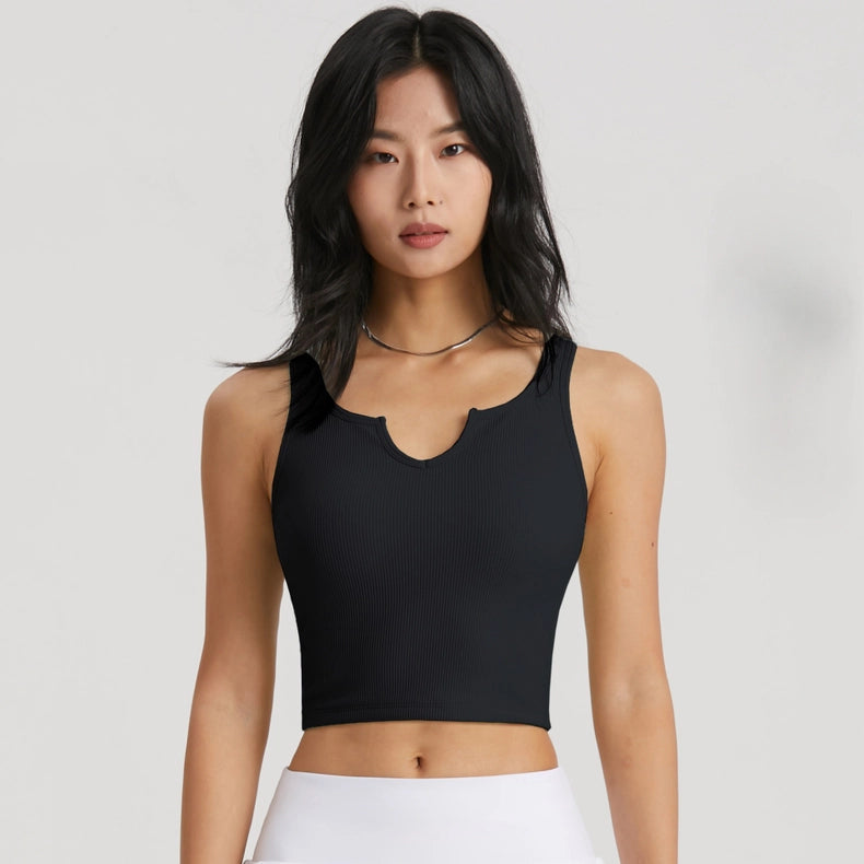 Hera Molded Cup Ribbed Everyday Tank Top-Tank Tops-91thelabel-S-Black-Urbanheer