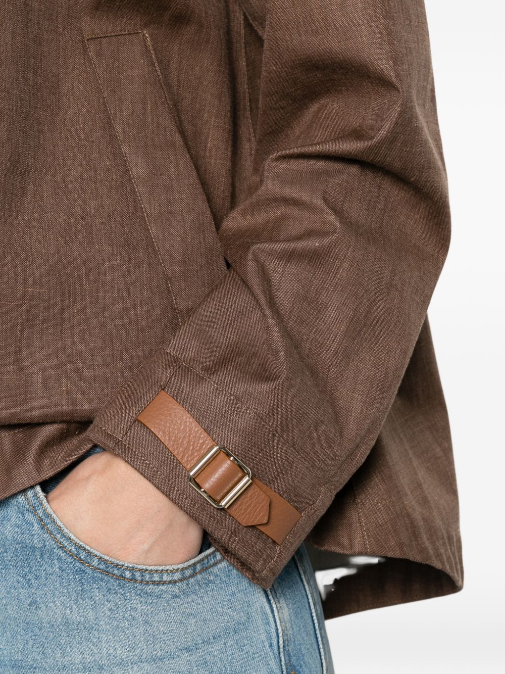 Herno Coats Leather Brown
