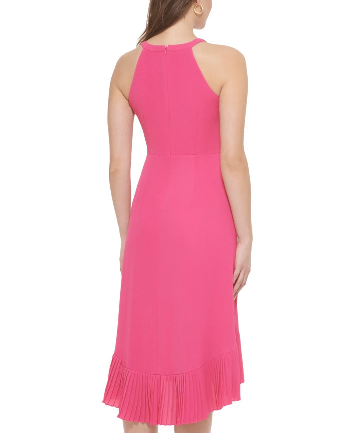 Hi-Low Halter Top Midi Pink-Dress-Kensie Dresses-2-Urbanheer