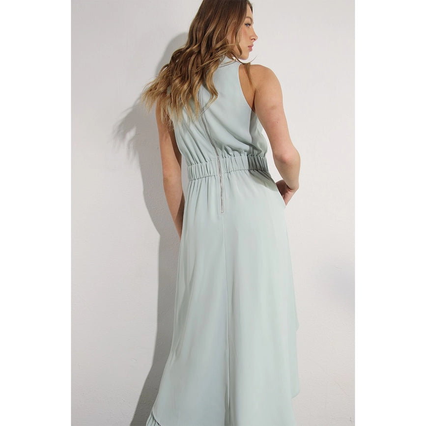 Hi-Low Hem Dressy Top and Pleated Pants Set SKY MINT-Set-Mulla-S-SKY MINT-Urbanheer