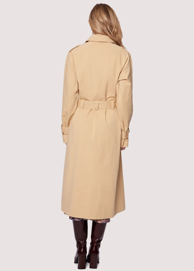 High Bluff Trench Coat - Sand Cotton Cinched Waist Fall-Trench Coats-Lost + Wander-XS-SAND-Urbanheer