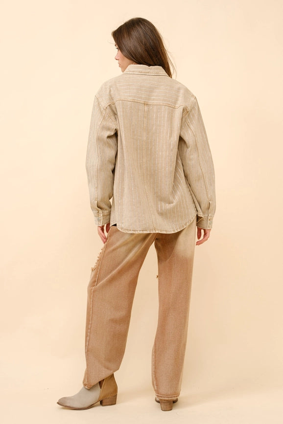 High Luxury Embellished Sparkle Stone Stripe Jacket CAMEL-Jacket-Blue B-S-CAMEL-Urbanheer