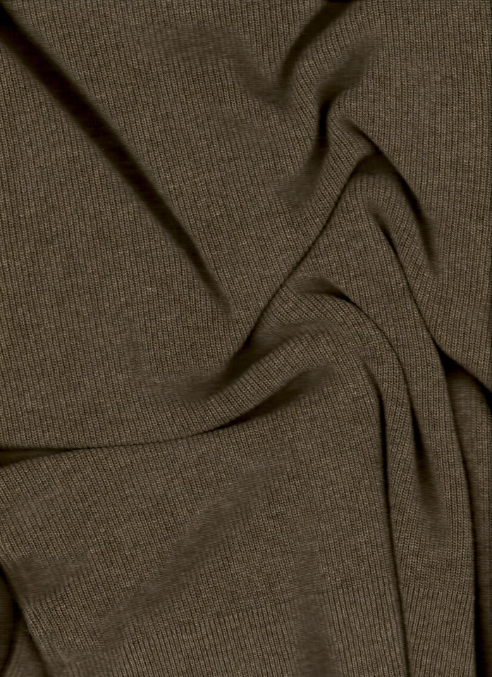 High-Neck Sweater with Rolled Cuffs in Cashmere Blend Grigio Scuro-Sweater-LÈMME-S-Castagna-Urbanheer