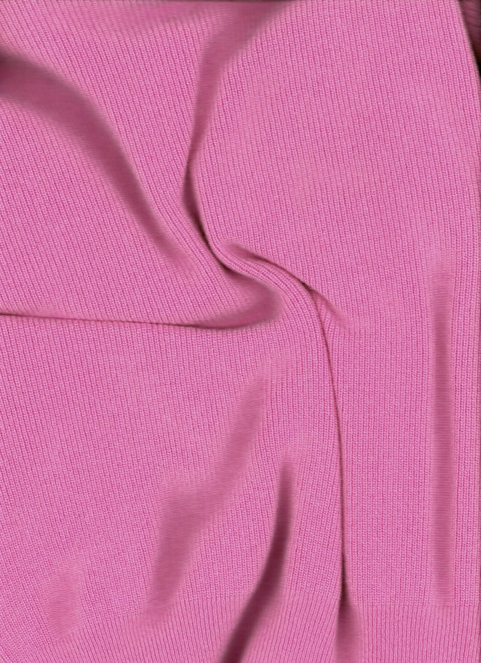 High-Neck Sweater with Rolled Cuffs in Cashmere Blend Grigio Scuro-Sweater-LÈMME-S-Fondant rosa-Urbanheer
