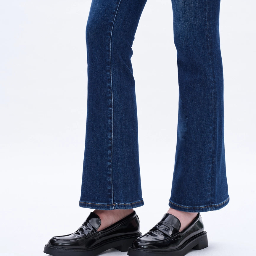 High Rise Bootcut Jeans with Finished Hem DEEP SEA-Jeans-BAYEAS-24-DEEP SEA-Urbanheer