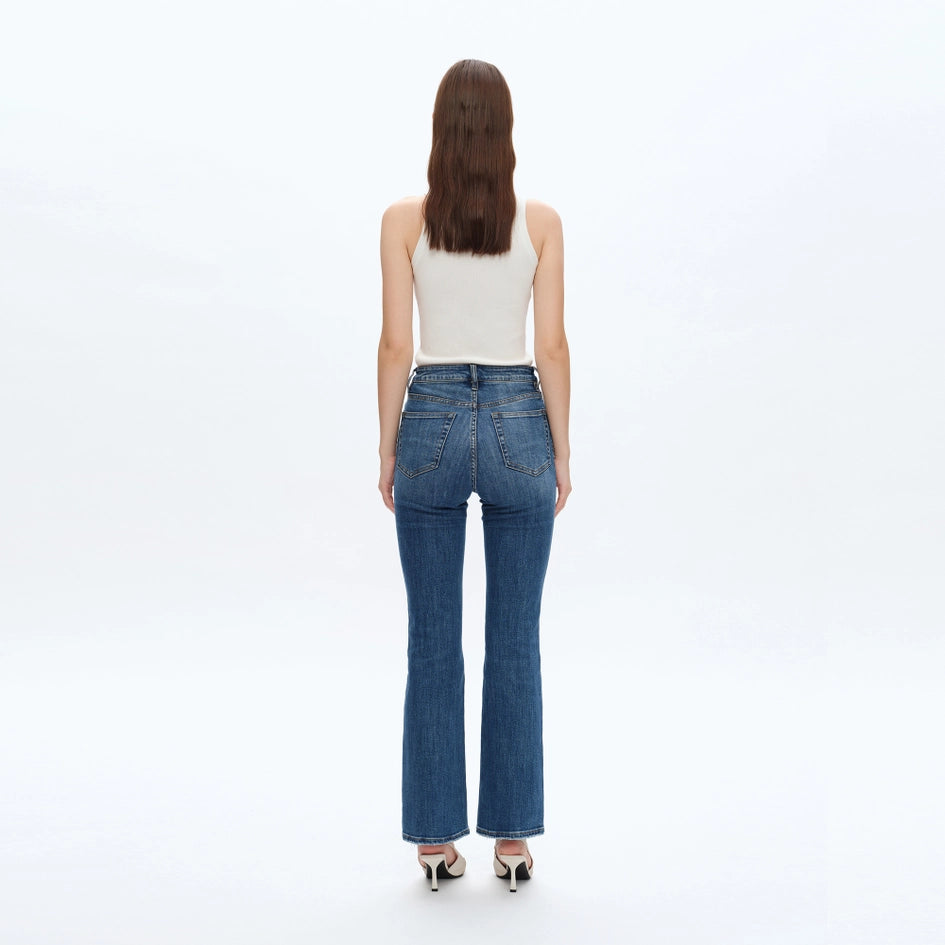 High Rise Bootcut Jeans with Finished Hem MARINE-Jeans-BAYEAS-26-MARINE-Urbanheer
