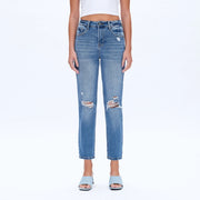 High Rise Crop Straight Jeans with Finished Hem CRYSTAL-Jeans-BAYEAS-24-CRYSTAL-Urbanheer