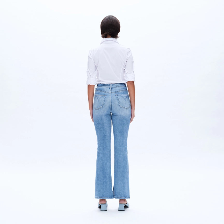 High Rise Flare Jeans with Finished Hem(Slit) AURORA-Jeans-BAYEAS-24-AURORA-Urbanheer
