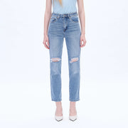 High Rise Mom Jeans with Finished Hem BRILLIANCY-Jeans-BAYEAS-24-BRILLIANCY-Urbanheer