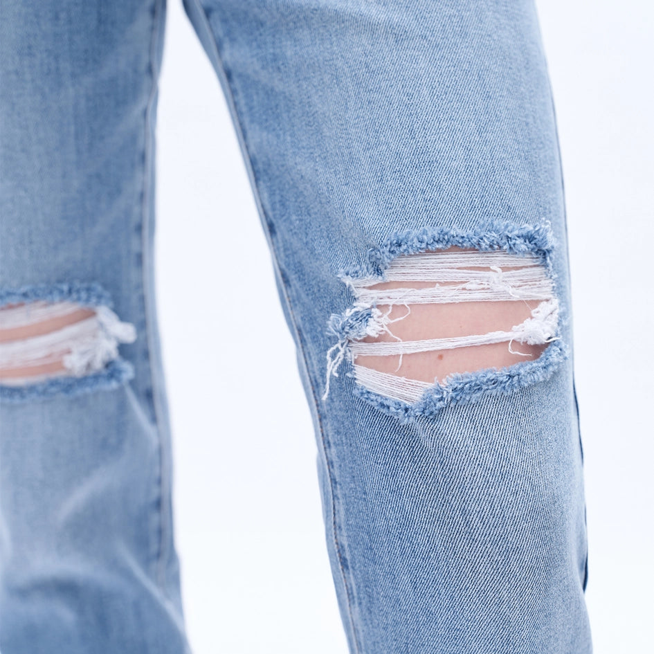 High Rise Mom Jeans with Finished Hem BRILLIANCY-Jeans-BAYEAS-24-BRILLIANCY-Urbanheer