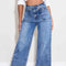High-Rise Square Pocket Wide Leg Jeans-Jeans-Vibrant M.i.U-1-Medium Stone-Urbanheer