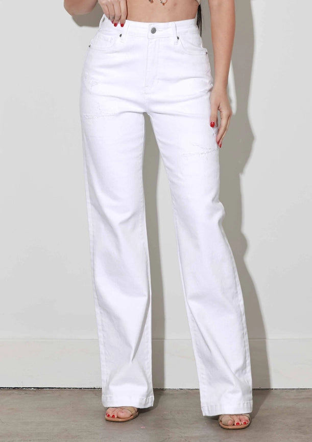 High-Rise Straight Jeans-Jeans-Vibrant M.i.U-1-White-Urbanheer