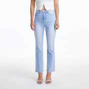 High Rise Straight Jeans with Finished Hem SKY BLUE-Jeans-BAYEAS-24-SKY BLUE-Urbanheer