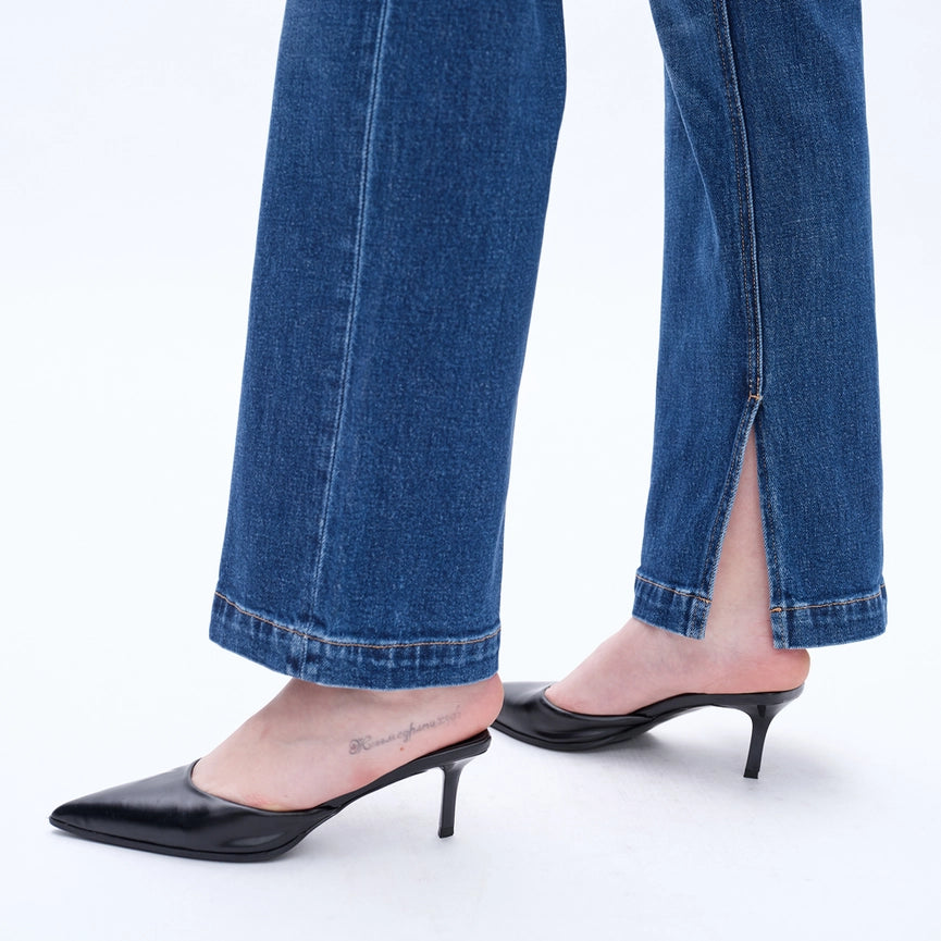 High Rise Straight Jeans(Finished Hem,Slit) MIRAGE-Jeans-BAYEAS-24-MIRAGE-Urbanheer