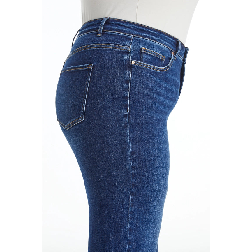 High Rise Wide Leg Jeans with Finished Hem DEEP SEA-Jeans-BAYEAS-14W-DEEP SEA-Urbanheer