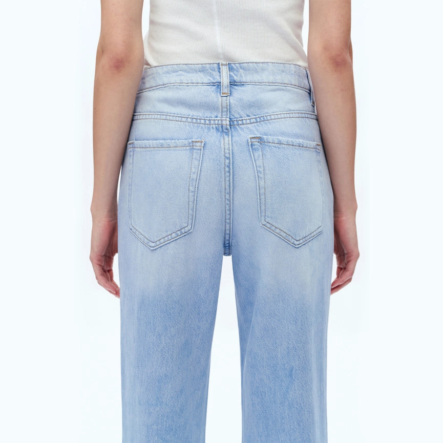High Rise Wide Leg Jeans with Finished Hem SKY BLUE-Jeans-BAYEAS-24-SKY BLUE-Urbanheer