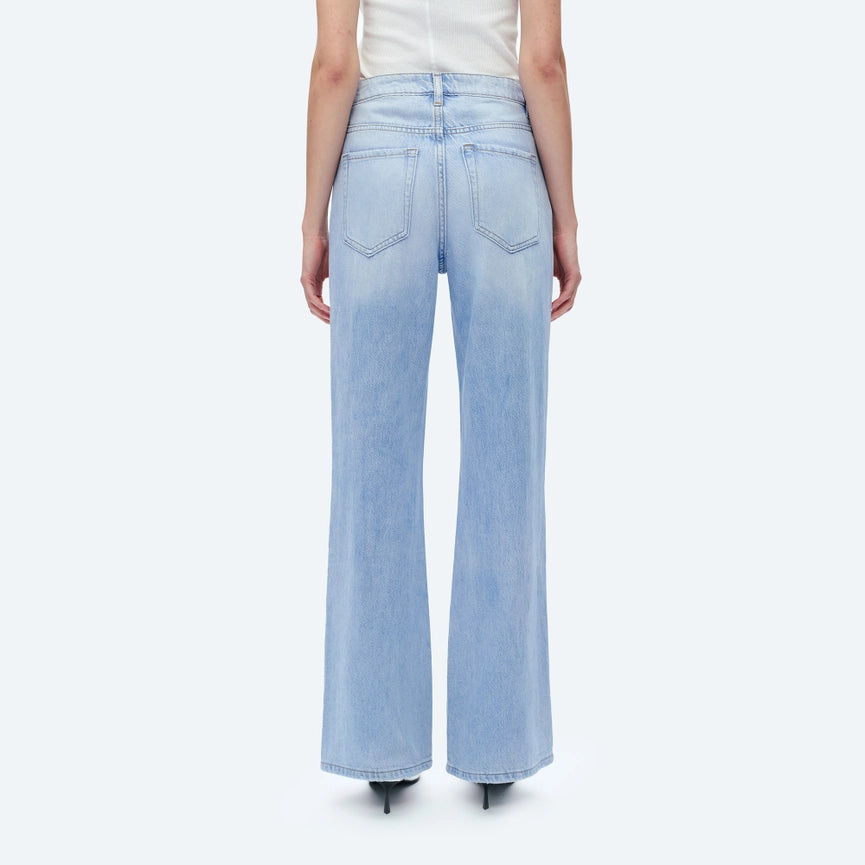 High Rise Wide Leg Jeans with Finished Hem SKY BLUE-Jeans-BAYEAS-24-SKY BLUE-Urbanheer
