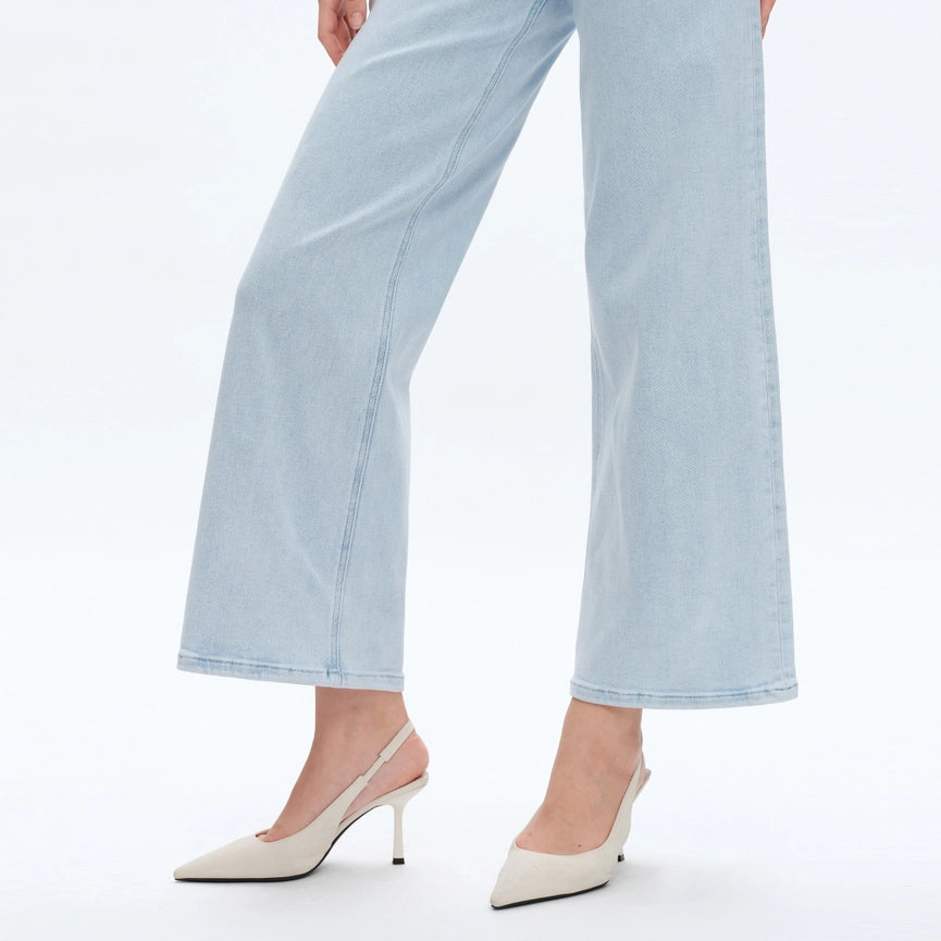 High Rise Wide Leg Jeans with Finished Hem WATHET-Jeans-BAYEAS-26-WATHET-Urbanheer