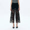 High Rise Wide Leg Jeans with Lace Spliced BLACK-Jeans-BAYEAS-24-BLACK-Urbanheer