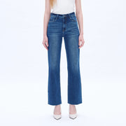 High Rise Wide Leg Jeans with Raw Hem MEDIUM BLUE-Jeans-BAYEAS-24-MEDIUM BLUE-Urbanheer