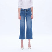 High Rise Wide Leg Jeans with Raw Hem MEDIUM BLUE-Jeans-BAYEAS-27-MEDIUM BLUE-Urbanheer