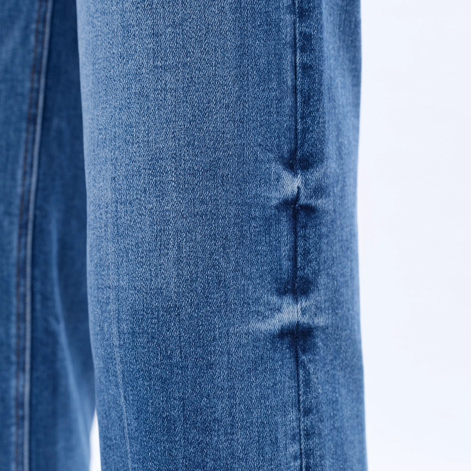 High Rise Wide Leg Jeans with Raw Hem MEDIUM BLUE-Jeans-BAYEAS-27-MEDIUM BLUE-Urbanheer