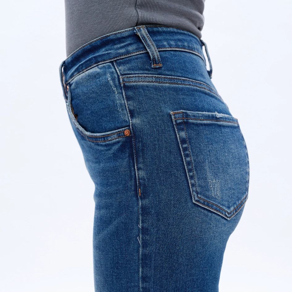 High Rise Wide Leg Jeans with Raw Hem SURF-Jeans-BAYEAS-24-SURF-Urbanheer