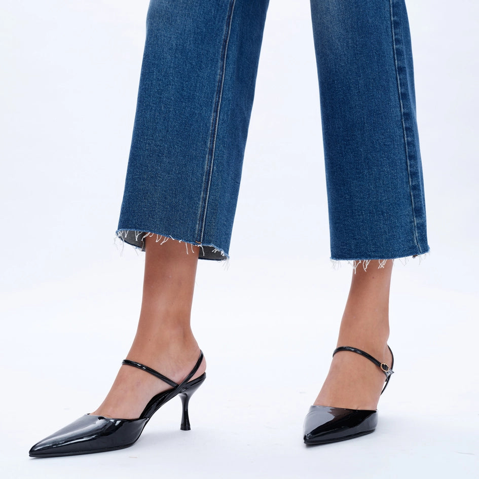 High Rise Wide Leg Jeans with Raw Hem SURF-Jeans-BAYEAS-24-SURF-Urbanheer