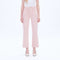 High Rise Wide Leg Twill Pants with Finished Hem PEACH PINK-Jeans-BAYEAS-24-PEACH PINK-Urbanheer