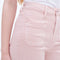High Rise Wide Leg Twill Pants with Finished Hem PEACH PINK-Jeans-BAYEAS-24-PEACH PINK-Urbanheer