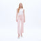 High Rise Wide Leg Twill Pants with Finished Hem PEACH PINK-Jeans-BAYEAS-24-PEACH PINK-Urbanheer