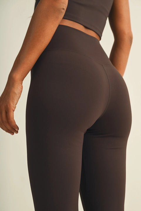 High Waist Crossover Flare Leggings