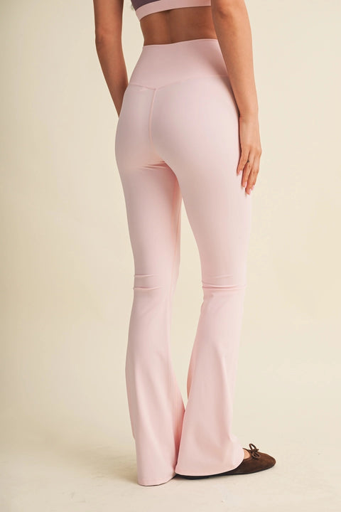 High Waist Crossover Flare Leggings