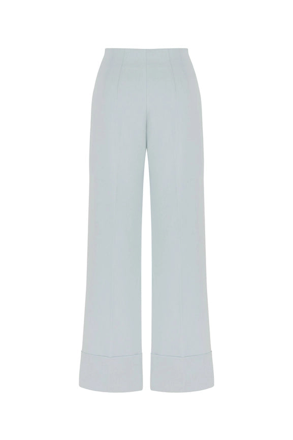 High-Waist Flowy Palazzo Pants Light Blue-Pants-NOCTURNE-XS-Light Blue-Urbanheer