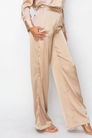High-Waist Long Pants-Pants-One n' More Inc.-S-CHAMPAGNE-Urbanheer