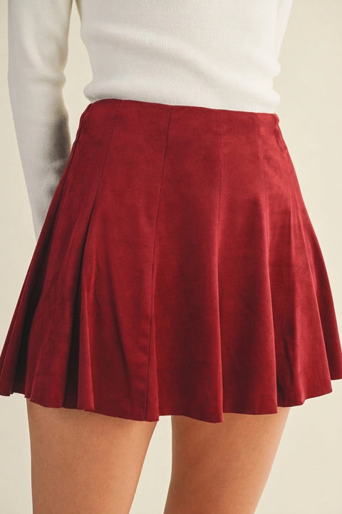 High-Waist Paneled Flare Mini Skirt
