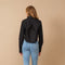 High Waist Scallop Flare W/ Rhinestone Trim Jeans-Jeans-Blue B-S-MED WASH-Urbanheer