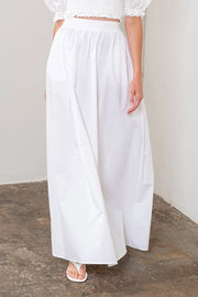 High Waist Solid Midi Skirt-Skirts-Moon River-XS-WHITE-Urbanheer