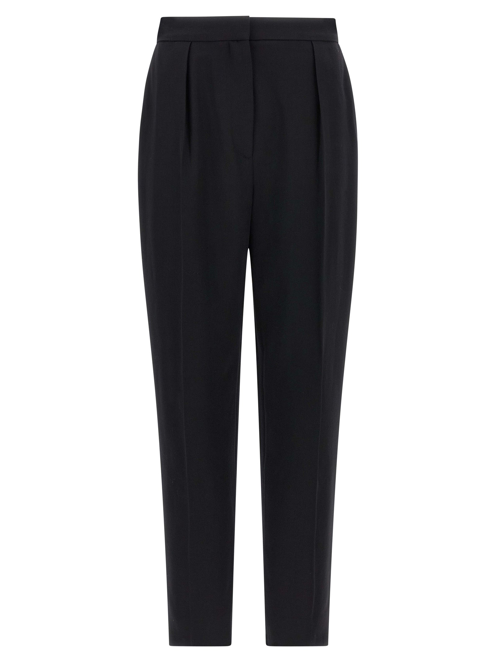 High Waist Wool Grain de Poudre Trousers