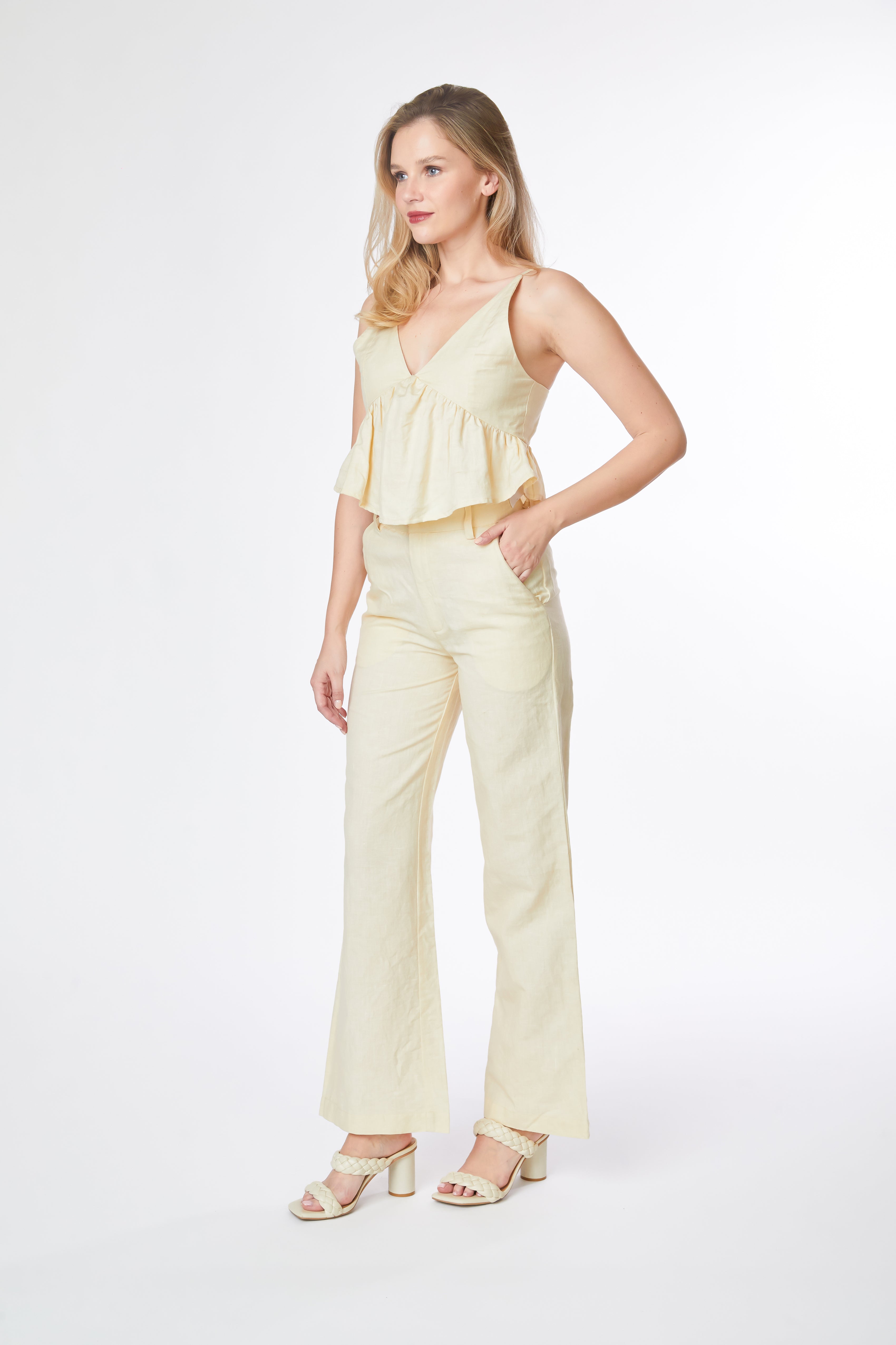 High Waisted Flare Pants-Pants-Paradigm the Label-XS-Sugar Swizzle-Urbanheer