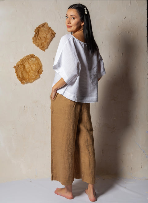 High Waisted Linen Pants